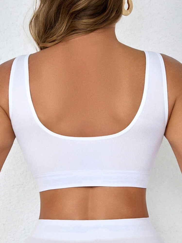 Set de 3 sujetadores deportivos sin costuras y cómodos de una sola capa para mujeres - Multicolor - Ver 2