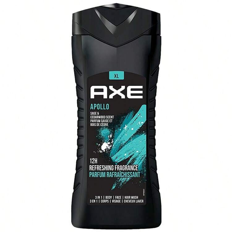 Axe Body Wash Apollo Refreshing Men Sage & Cedarwood Face 400ml, 13.5oz  Pack Of 4 - Multicolor - View 2