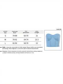 Women's Corset Tube Tops, Strapless Solid Color Boned Bustier Stretchy Bandeau Crop Tops