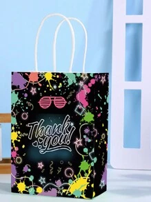 10 pièces Sacs cadeaux fluorescents, sacs de fête lumineuse, sacs cadeaux de célébration, sacs fourre-tout pour la Saint-Valentin - Transparent - Voir 4