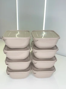 Kit 12 Potes Plásticos - Formatos Variados - Vai ao Micro-ondas, Freezer e Lava-louças - 1 Litro