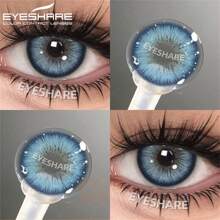 EYESHARE 1 副自然色镜片眼睛彩色美容隐形眼镜蓝绿色彩色镜片用于眼睛年度美容隐形眼镜万圣节服装角色扮演