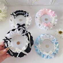 Placca decorativa a forma di forchetta da cameriera in pizzo fatto a mano - Decorazione Itabag fai da te