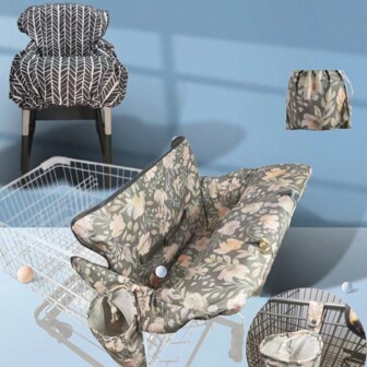 ICOPUCA 便携式婴儿购物车罩，适用于男婴和女婴的购物车罩，适用于婴幼儿的高脚椅罩，婴儿登记礼物