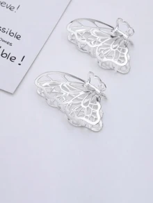 金属蝴蝶发夹，爪夹，适合优雅发髻，简约发饰，合金发夹 - 多色 - 查看 5