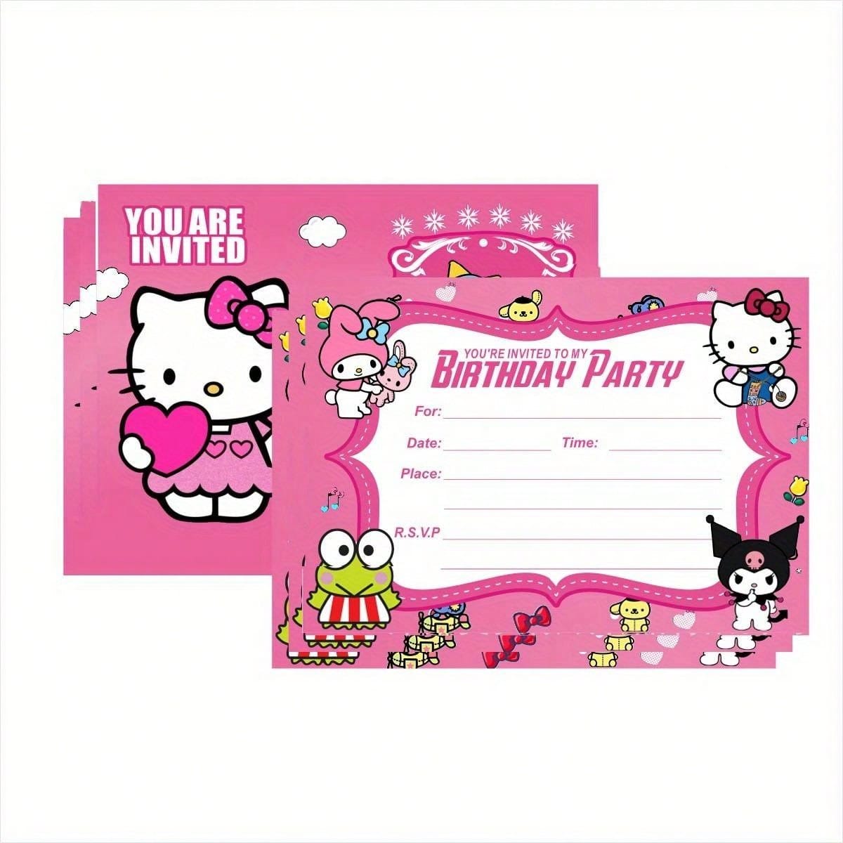 Sanrio Sanrio Birthday Party Invitations - Cartoon Themed Greeting ...
