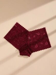 12 PCS Women's Sexy Lace Boxer Shorts Mid Waist Seamless Panties Hollow Out Comfortable And Breathable Sports Underwear Lingerie