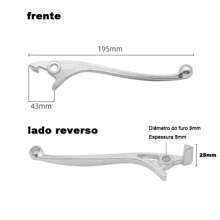 Disc Brake Lever + Clutch Lever CG125/150 Chrome - Silver - View 3