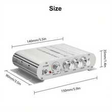 12V 400 Watt 2.1Channel Car Audio Stereo Amplifier Speaker Power Class A / B Amp