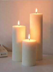 1 pièce Bougie parfumée cylindrique en forme d'engrenage à brûler pendant 35 heures