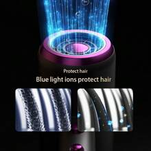 Secador de cabelo de alta potência para salão de beleza com alternância de um botão entre ventos quentes e frios, temperatura ajustável de 2 marchas, equipado com dois bicos de tamanhos diferentes, adequado para uso doméstico e profissional em salão de beleza. Secador de cabelo com proteção contra superaquecimento, secagem e modelagem rápidas profissionais, vários modos de temperatura, cuidando bem da saúde do cabelo, secagem rápida