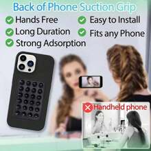 2 pièces Support de téléphone en silicone avec 24 ventouses, double-face, compatible pour la douche et le montage mural, pour le maquillage, le fitness, la salle de bain, la voiture et la cuisine