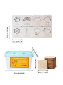 1 套木制儿童绘画模板，木制 DIY 绘画涂鸦板，包括天气、动物等各种主题，适合家庭、学校、艺术创意玩具、男孩和女孩的礼物