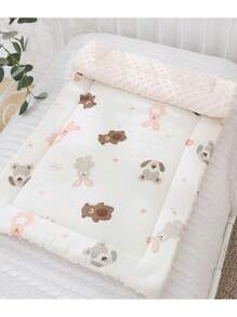 1件婴儿绉棉床垫，柔软蓬松绒垫，幼儿园软垫，卡通儿童床垫，双面可用，可机洗 - 彩色 - 查看 8