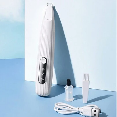 1 件 USB 宠物毛发修剪器、电动剃须刀、猫或狗爪毛去除器、可修剪爪子、耳朵、眼睛和私密部位、适合日常宠物美容、安静的宠物毛发修剪器 - USB 可充电、防水猫狗美容工具、低噪音电动修剪器