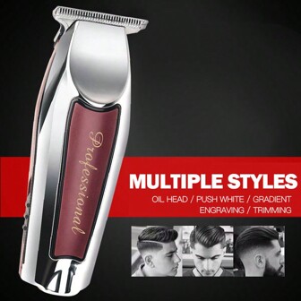 Juego de corte de pelo profesional Cortapelos recargables para hombres