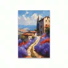 1PC Mediterranean Posters Coastal Balcony View Travel Print Santorini Church Art Print Greek Island Landscape Canvas Painting Wall Arts Decor No Frame Gifts Birthday Graduation