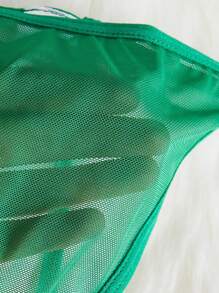 2pcs Sexy Semi-Sheer Spaghetti Strap Nightgown - Deep V-Neck Backless, Bow Detail, Stretchy, Solid Color, Knit Fabric, Women Sleepwear - Suitable For Koningsdag/Kings Day Celebration