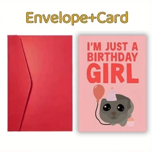 Carte de vœux amusante "Just A Birthday Girl" avec enveloppe - Parfait pour la famille, les amis et les collègues - Idéal pour les anniversaires, les fêtes et les célébrations de la rentrée scolaire