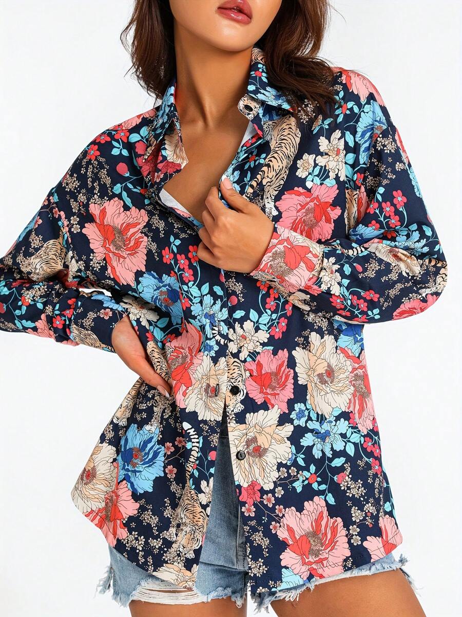 Spring/Summer Printed Casual Tops Are Perfect For Beach Vacations - Mixed Colors - View 1