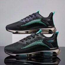 Fashionable Internet Celebrity Popular Casual Sports Shoes, Versatile For Couples - Black Green - View 4