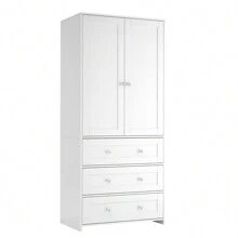 VOWNER 71" Large Wardrobe Closet With Mirror, Freestanding Bedroom Armoire With 3/6 Large Drawers & 2/4 Doors, Clothes Storage Organizer Cabinet For Bedroom, Gifts For Halloween & Thanksgiving - 白色 - 查看 8