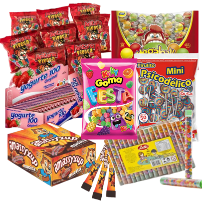 Kit Doces Sacolinha Surpresa para 50 Crianças Aniversário