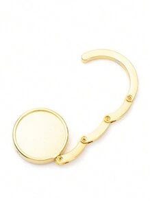 1PC Móc gấp di động sáng tạo Móc treo túi kim loại hình tròn màu bạc vàng Di động và bền Khả năng chịu tải mạnh Thích hợp cho các hoạt động trong nhà và ngoài trời dành cho nam và nữ - Bạc - Xem 10