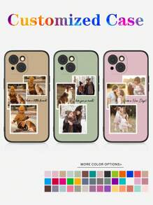 Apple Customized Minimalist 3-Photo Collage Phone Case, Letter Text Phone Case, Various Color Frame Phone Case Compatible With IPhone XR, 11, 12, 13, 14, 15, 16 Pro Max, A12, A13, A14, A15, A54, A55, S22, S23, S24 Ultra,Stylish,Colorful,Vintage,Cute,Contracted,Funny,Custom,Personalized,Unique,Customized,Ideal Gifts For Him,Ideal Gifts For Her,Boyfriend,Girlfriend,Family,Friends,Grandparents,Couple,For Anniversaries,For Birthdays