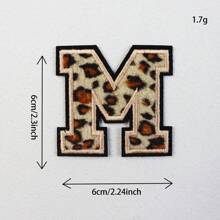 (A-Z) Leopard Letter Patches On Chenille Iron, Alphabet Patches On Alphabet Embroidered Clothing, Dresses, Hats, Jeans, Shoe Bags, DIY Supplies, Leopard,Grandma Mother's Day Gift,Mother's Day