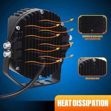 2x 5inch LED Work Light Bar Pods Spot Flood Combo Fog Lamp Offroad Driving Amber - Amber Light - View 10