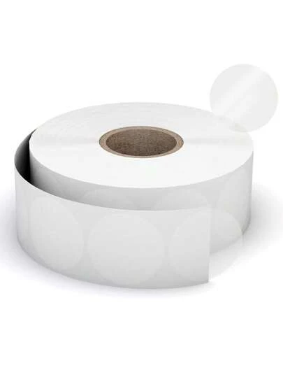 500张/卷透明圆形密封标签，礼品盒装饰，1 / 1.5英寸透明圆形礼品包装密封贴纸，不干胶贴纸，学校用品，返校