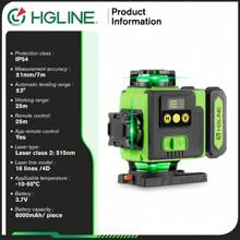 ONEVAN 16 Lines 4D Laser Levels 360 Horizontal Vertical Green Line Laser Level Self-Leveling Measure Leveling Tool - With 1.2m Tripod - View 4