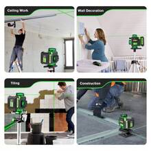ONEVAN 16 Lines 4D Laser Levels 360 Horizontal Vertical Green Line Laser Level Self-Leveling Measure Leveling Tool - With 1.2m Tripod - View 8