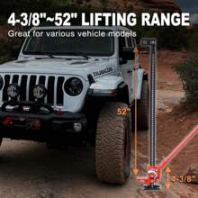 Farm Jack,48" High Lift Farm Jack,7000 Lbs Capacity Ratcheting Off Road Farm Jack, Utility Heavy-Duty Farm Jack For Tractor, Truck, SUV, Bumper Lift, Lift Height 6-48 Inches - Black+Red - View 3