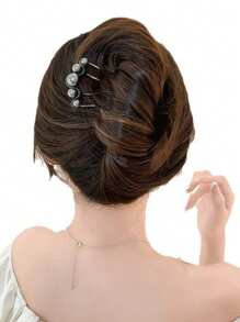 1/2pcs Elegant Chinese Style Faux Pearl 4-Prong Bun Maker Hair Stick Comb Accessory, Hair Accessories For Women, Hair Tools, Beauty Accessories, Curly Hair Accessories, Hair Accessory, Hair Accessories For Women, Fall, Travel, Hair Tools, Accessories Women, Hair Stuff, Fall, Hair Accessories Women, Hair Tools, Hair Stuff, Stuff, Beauty Accessories, Gifts, Travel, Gifts For Women, Hair Stuff, Stocking Stuffers