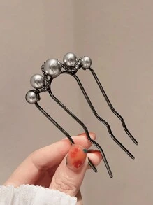 1/2pcs Elegant Chinese Style Faux Pearl 4-Prong Bun Maker Hair Stick Comb Accessory, Hair Accessories For Women, Hair Tools, Beauty Accessories, Curly Hair Accessories, Hair Accessory, Hair Accessories For Women, Fall, Travel, Hair Tools, Accessories Women, Hair Stuff, Fall, Hair Accessories Women, Hair Tools, Hair Stuff, Stuff, Beauty Accessories, Gifts, Travel, Gifts For Women, Hair Stuff, Stocking Stuffers