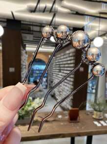 1/2pcs Elegant Chinese Style Faux Pearl 4-Prong Bun Maker Hair Stick Comb Accessory, Hair Accessories For Women, Hair Tools, Beauty Accessories, Curly Hair Accessories, Hair Accessory, Hair Accessories For Women, Fall, Travel, Hair Tools, Accessories Women, Hair Stuff, Fall, Hair Accessories Women, Hair Tools, Hair Stuff, Stuff, Beauty Accessories, Gifts, Travel, Gifts For Women, Hair Stuff, Stocking Stuffers