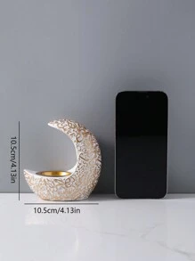 1 pieza Quemador de incienso creativo, difusor de aromaterapia con forma de media luna minimalista, decoración para mesa del hogar, regalo de decoración para festivales árabes, cumpleaños, graduación e Eid - Multicolor - Ver 5