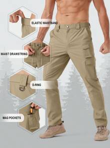 31" Men's Cargo Work Pants Water Resistant Tactical Pants Lightweight Hiking Ripstop Pants Outdoor Apparel - 卡其色 - 查看 4