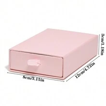 1pc Pink Paper Elegant Jewelry Gift Drawer Type Boxes For Necklaces Earrings & Rings - Perfect For Wedding Favors & Small Business Packaging, Jewelry Making Display & Packaging Supplies, Beading&Jewelry Making - Pink - View 10
