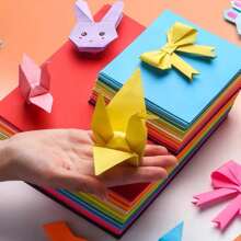 Origami Set - 400 Sheets, 4.72in/12cm, Colored Paper For Arts & Crafts, DIY Project, Creative Solid Color Paper Pack With 10 Random Colors - Multicolor - View 3