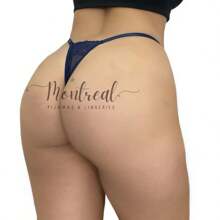 KIT 10 Sexy Lace Thong Panties With Adjustment Feminine Sensual Tanga - 彩色 - 查看 7