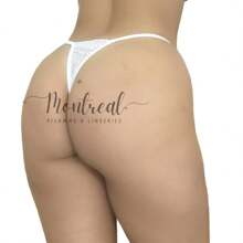 KIT 10 Sexy Lace Thong Panties With Adjustment Feminine Sensual Tanga - 彩色 - 查看 4