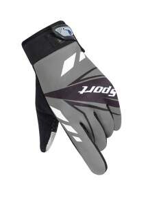 1 双薄款男士防滑骑行/登山/驾驶手套，触摸屏友好且保暖 - 灰色 - 查看 4