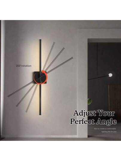 Nordic LED Wand Lamp Home Fixtures Remote Control Charging Bedside Minimalist Rechargeable Three s(Battery Capacity Claimed: 4000mAh) Of Verlichting Aluminium ation No Wiring Required Easy To Adjust Drilling Installation Living Room Kitchen Isl Bedroom view 6