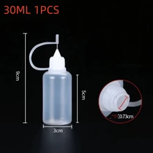 1pc/5pcs 10ml/100ml Empty Dropper Bottles With Black Caps, DIY Quilling Tools, Liquid Dropper Containers, Silicone Rings - Clear - View 20