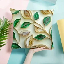 4 件现代树叶图案双面枕套 - 彩色 - 查看 8