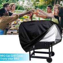 Waterproof 210D Oxford Cloth Barbecue Cover, Outdoor Furniture Protective Cover - Black - View 4