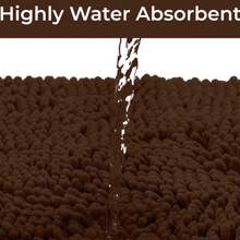 1pc Minimalist Soft Chenille Absorbent Non-Slip Bathroom Floor Mat Home Bathroom Decor Bath Rug Floor Carpet Outdoor Rug Door Mat Fall Decor Bathroom Accessories Back To School Entryway Decor - Coffee Brown - View 8